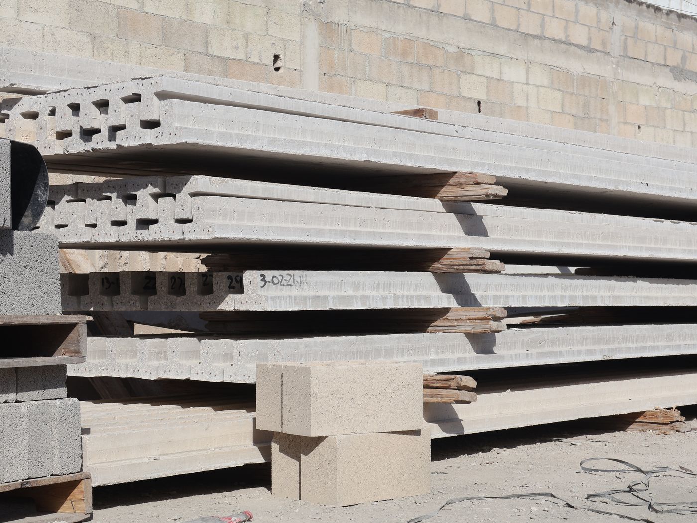 Pallets de block para construcción en Campeche